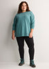 Grey French Terry Fashion Tunic Sweatshirt - Active Zone