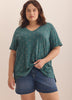 Boyfriend-Fit V-Neck T-Shirt - PENN. Essentials