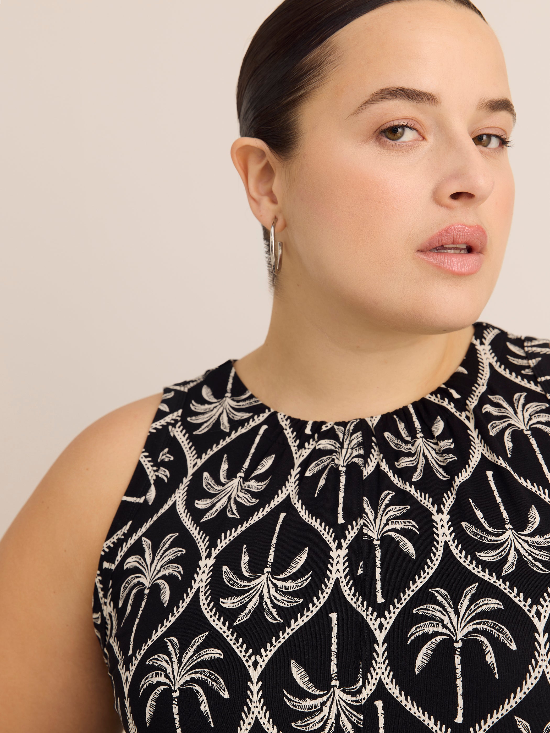 Responsible, Sleeveless Halter Swing Dress