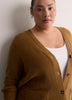 Straight-Fit V-Neck Tunic Cardigan