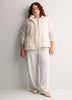 Beige Sherpa Cinched-Waist Vest - Active Zone