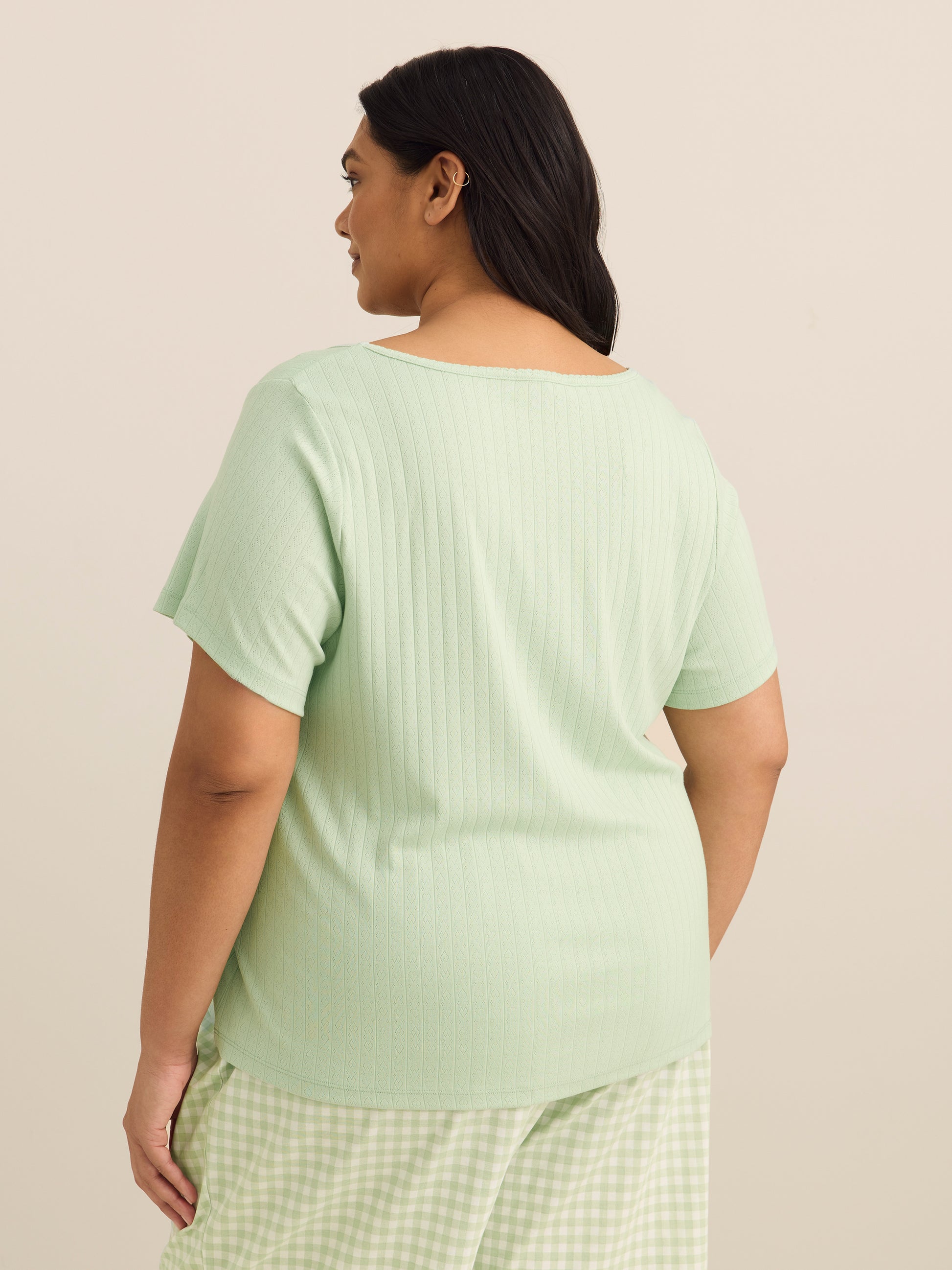 Pointelle Short-Sleeve Pyjama Top - ti Voglio