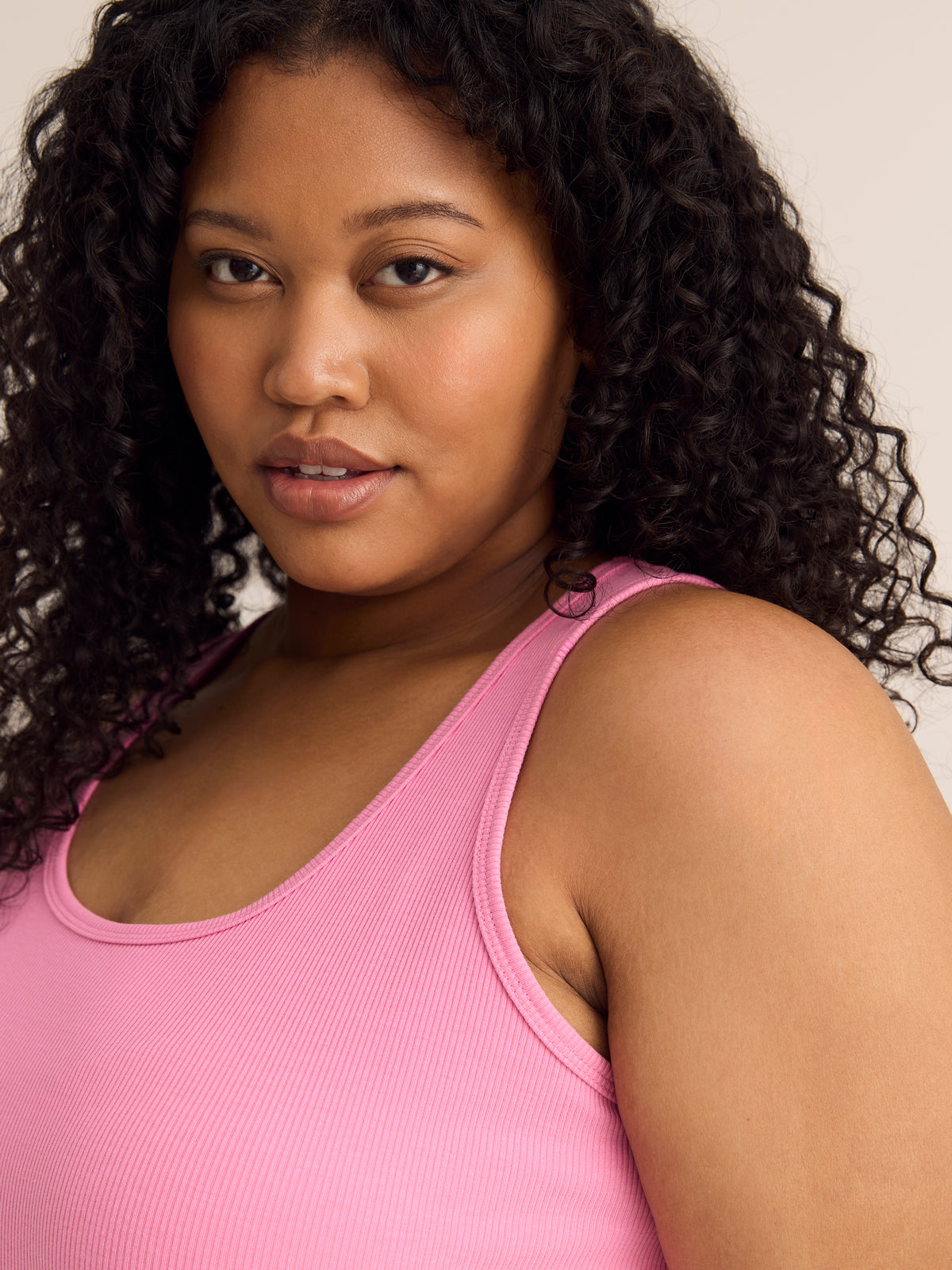 Scoop-Neck Ribbed Knit Tank Top
