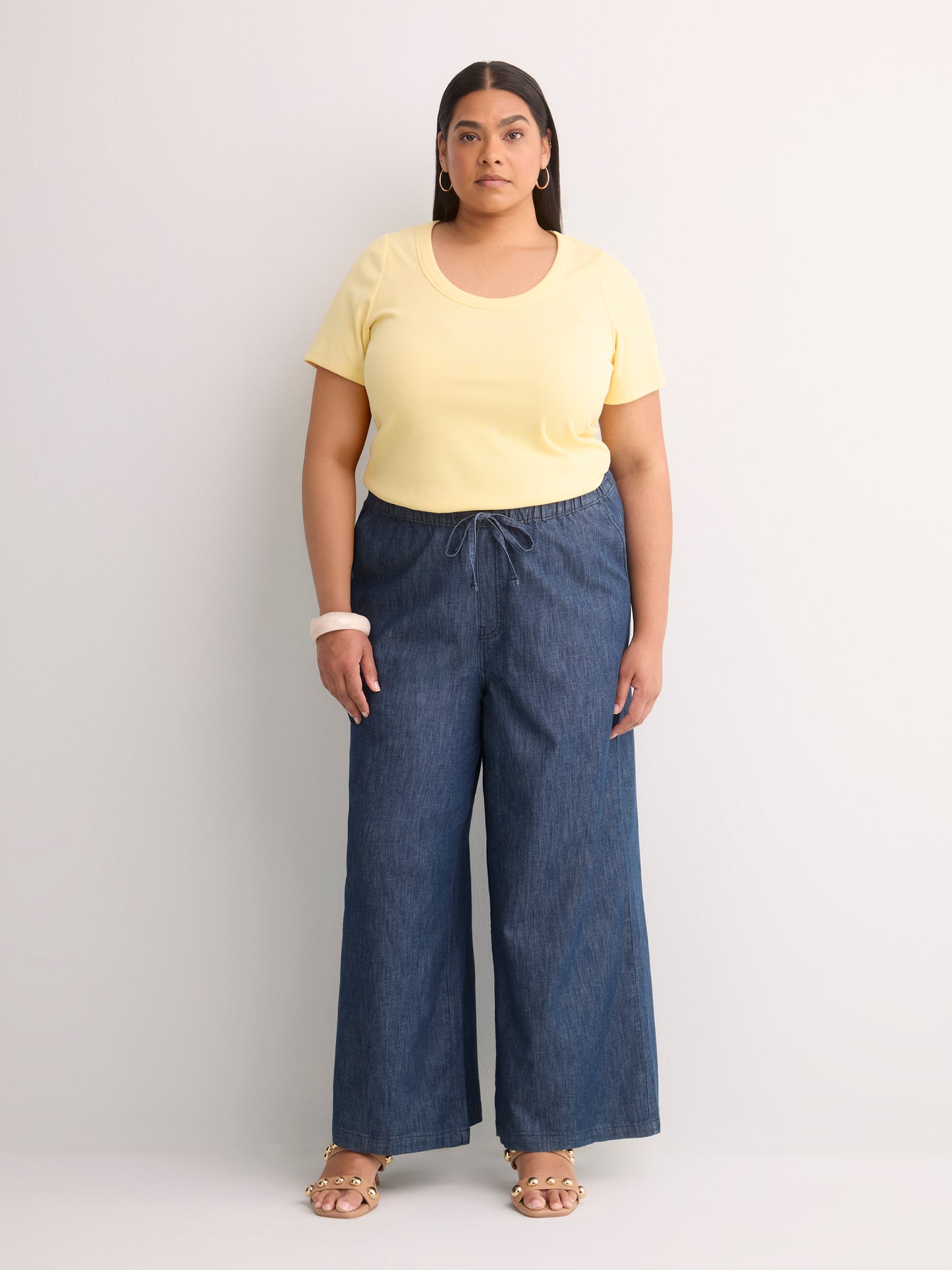 Short-Sleeve Scoop Neck Top