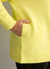 Yellow Ottoman Wide Crew Neck Tunic Top - Active Zone