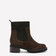 Wide Width, Brown Microsuede Abelita Mid-Heel Chunky Bootie
