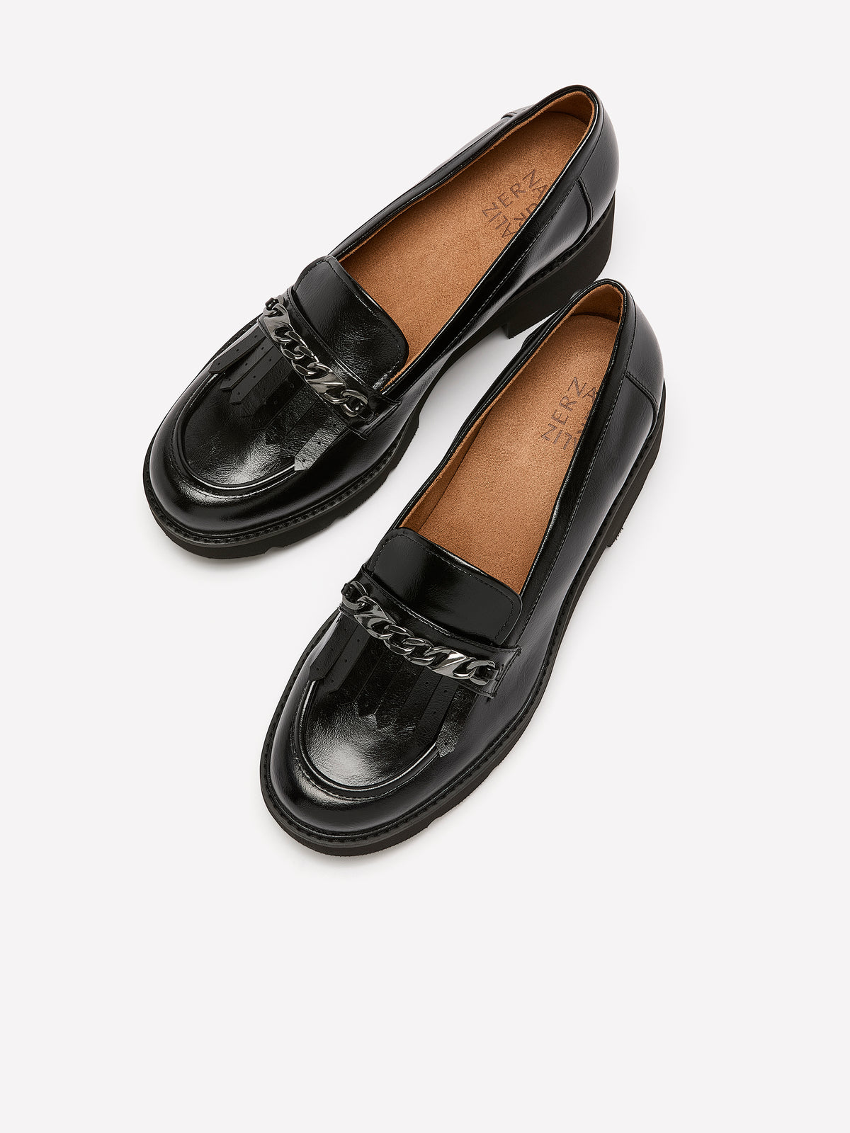 Wide Width, Celia Faux-Leather Lug Loafer with Chain Tassel - Naturalizer