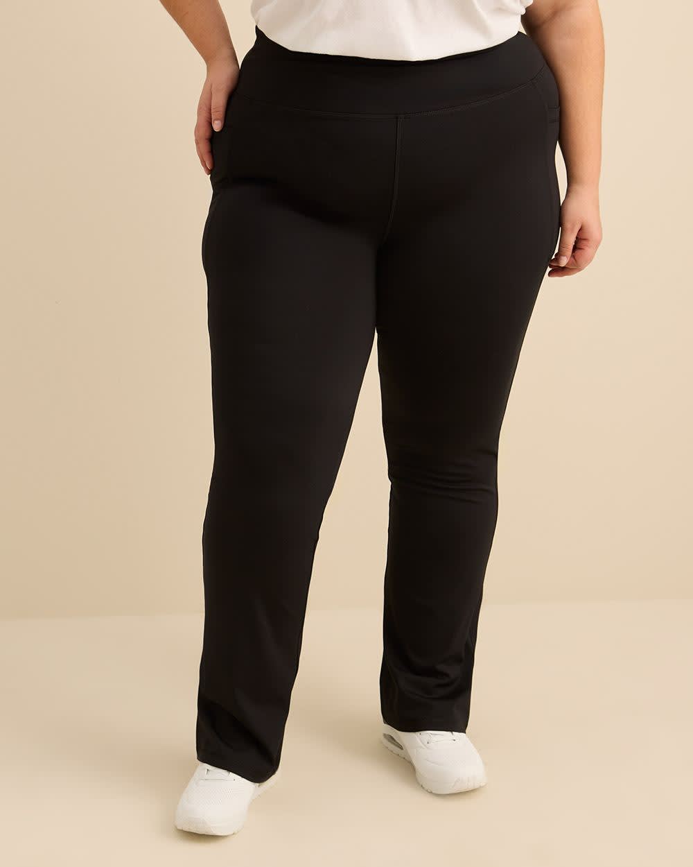 Pantalon de yoga noir, tissu responsable - Active Zone