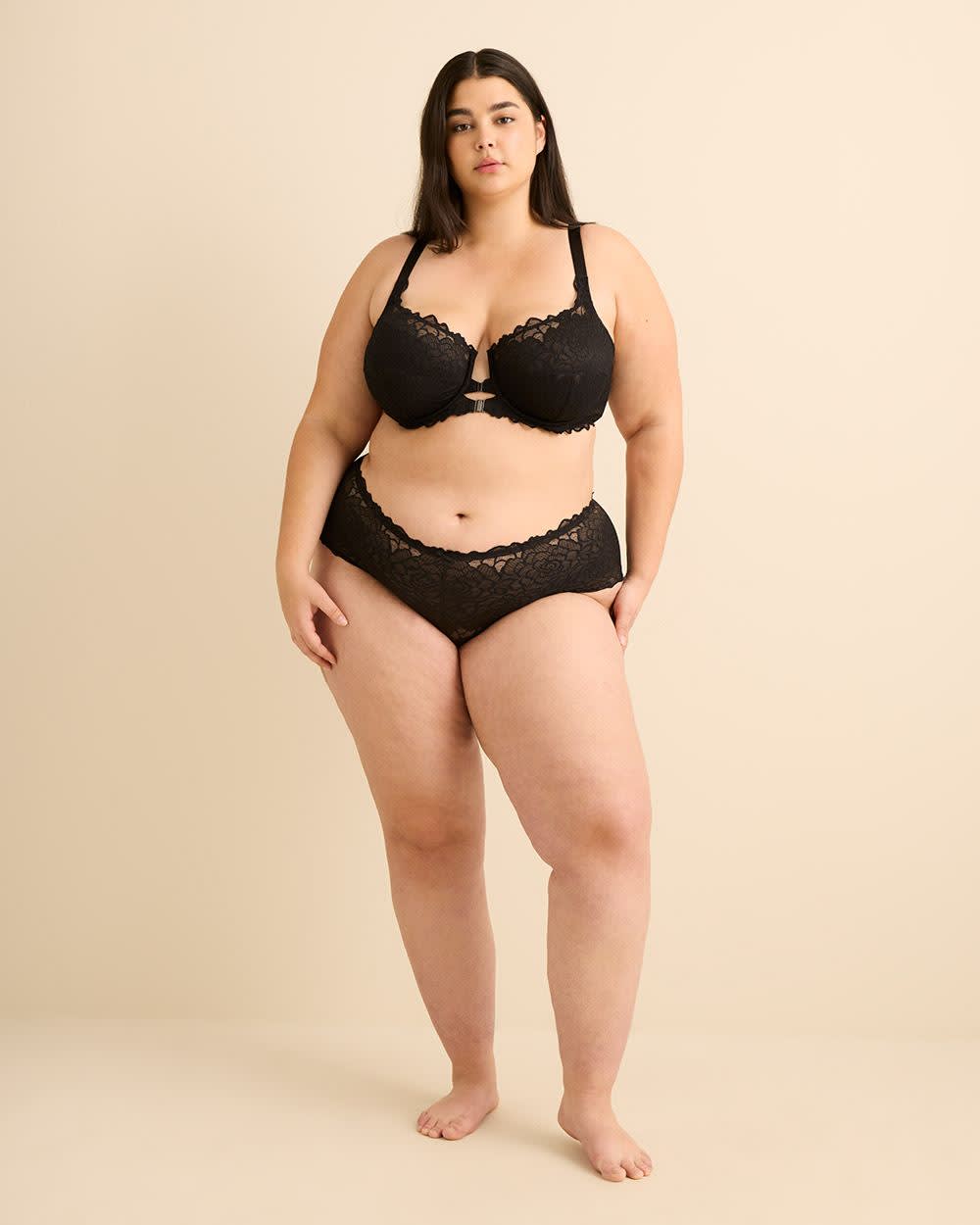 Culotte classique avec taille en dentelle - Déesse Collection