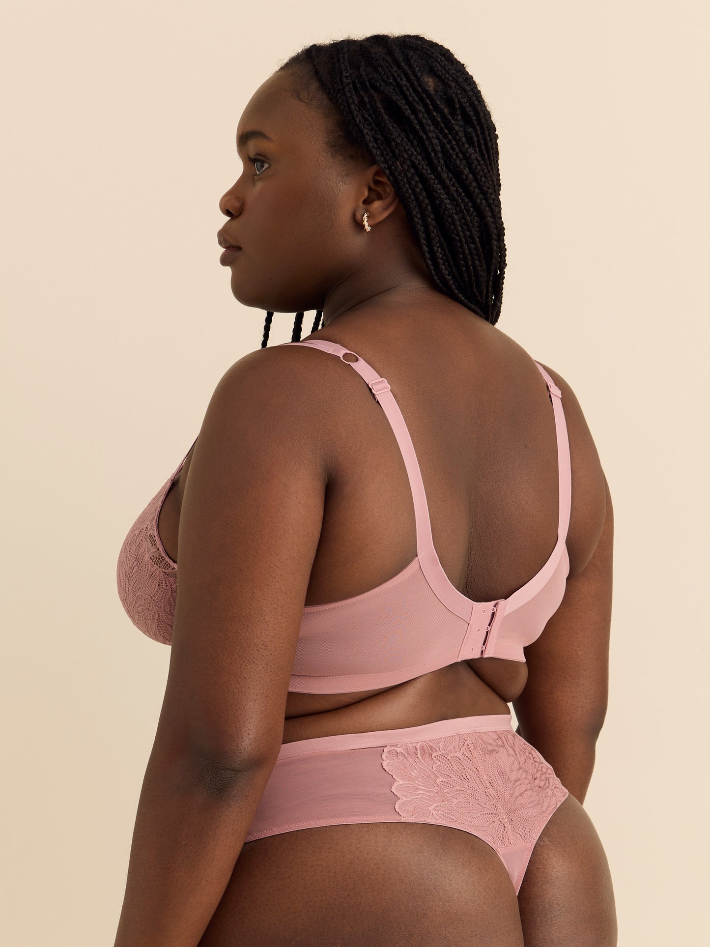 Unlined Underwire Double-Layer Lace Bra - Déesse Collection