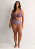 Wireless Heather Plum Front-Closure Cotton Bra - tiVOGLIO