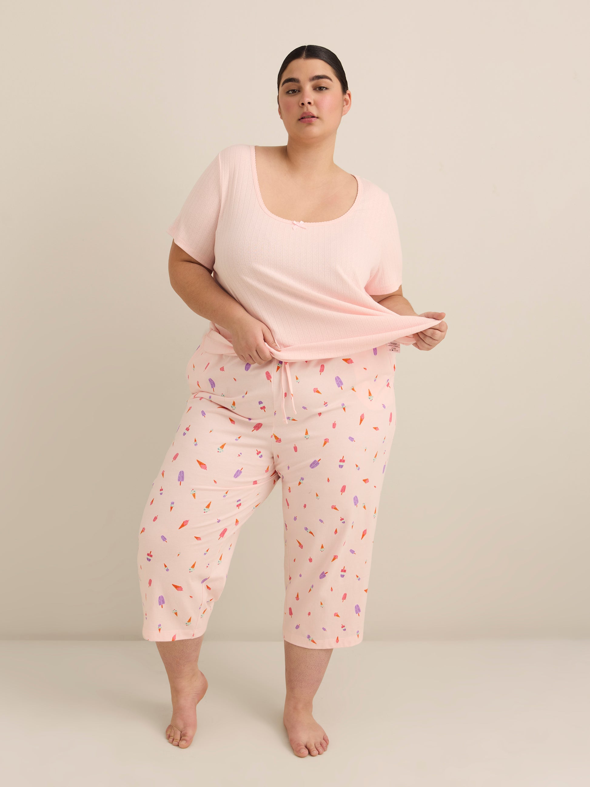 Pointelle Short-Sleeve Pyjama Top - ti Voglio