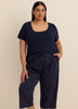 Straight-Leg Pyjama Capri Pant - ti Voglio
