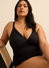 Black Wrap One-Piece Swimwear