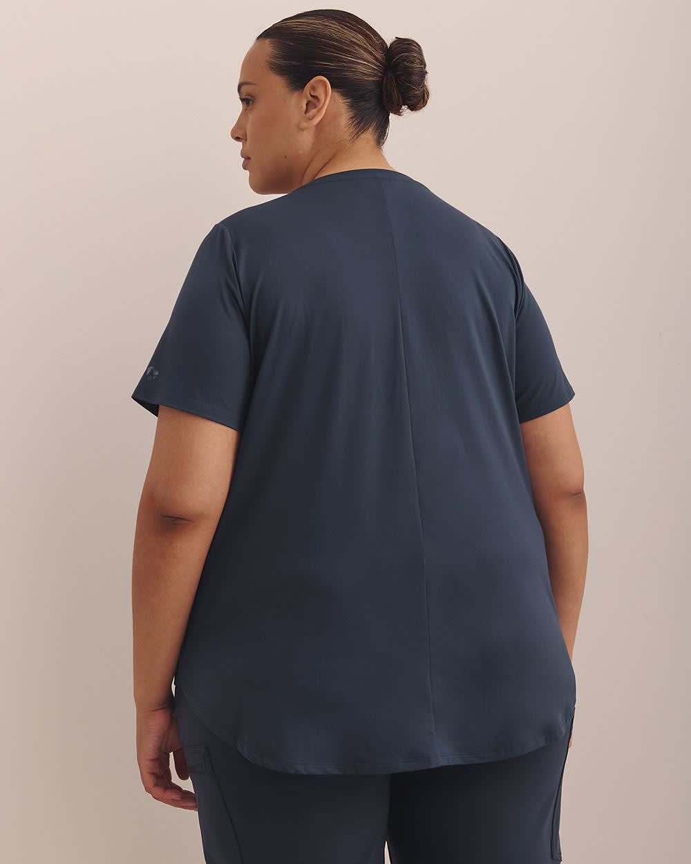 T-shirt à manches courtes et ourlet arrondi, tissu responsable - Active Zone