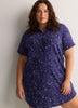 Mini-Star Print Short Buttoned-Down Sleepshirt - tiVOGLIO