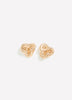 Golden Twisted Stud Earrings
