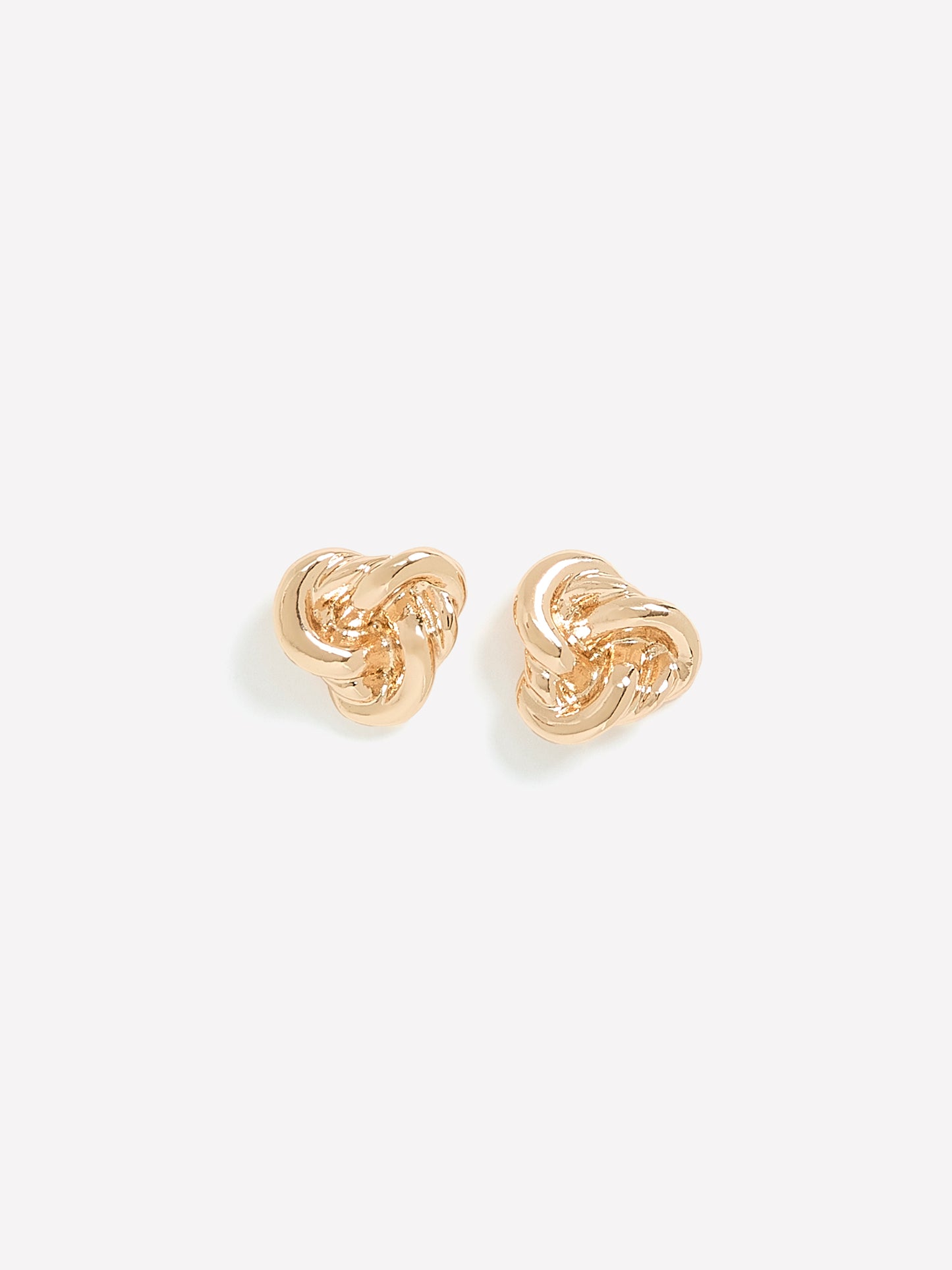 Golden Twisted Stud Earrings