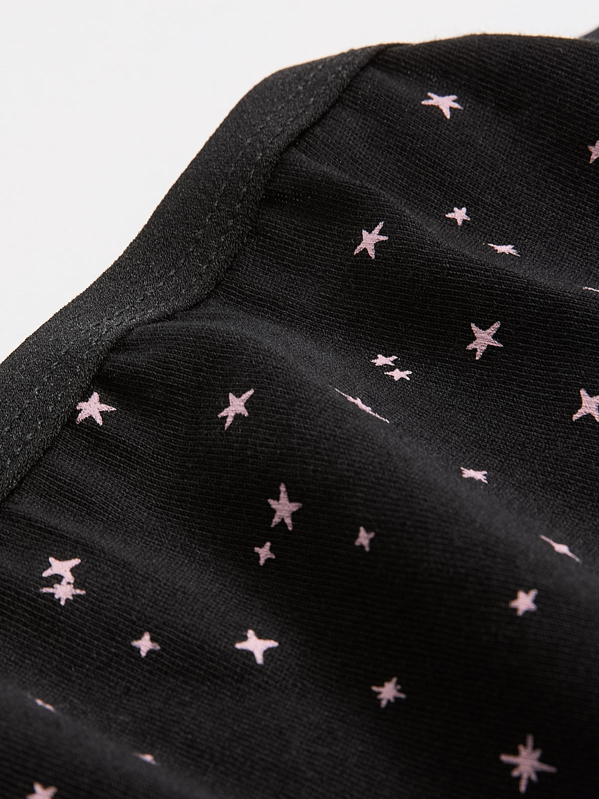 Black Star-Print High-Cut Cotton Brief - tiVOGLIO