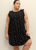 Cotton Sleeveless Sleepshirt with Ruffles