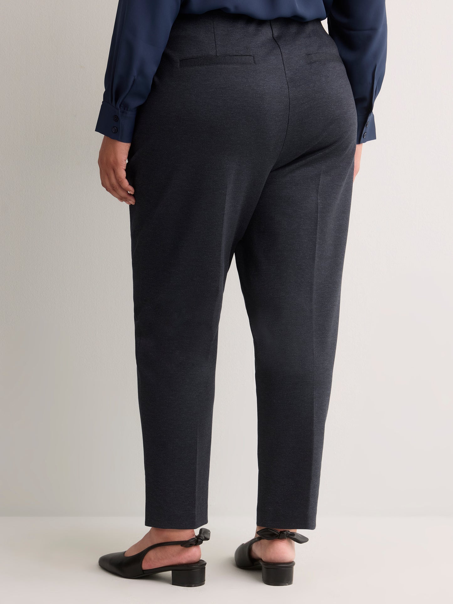 Navy Pull-On Tapered-Leg Knit Pant, Essential Pant