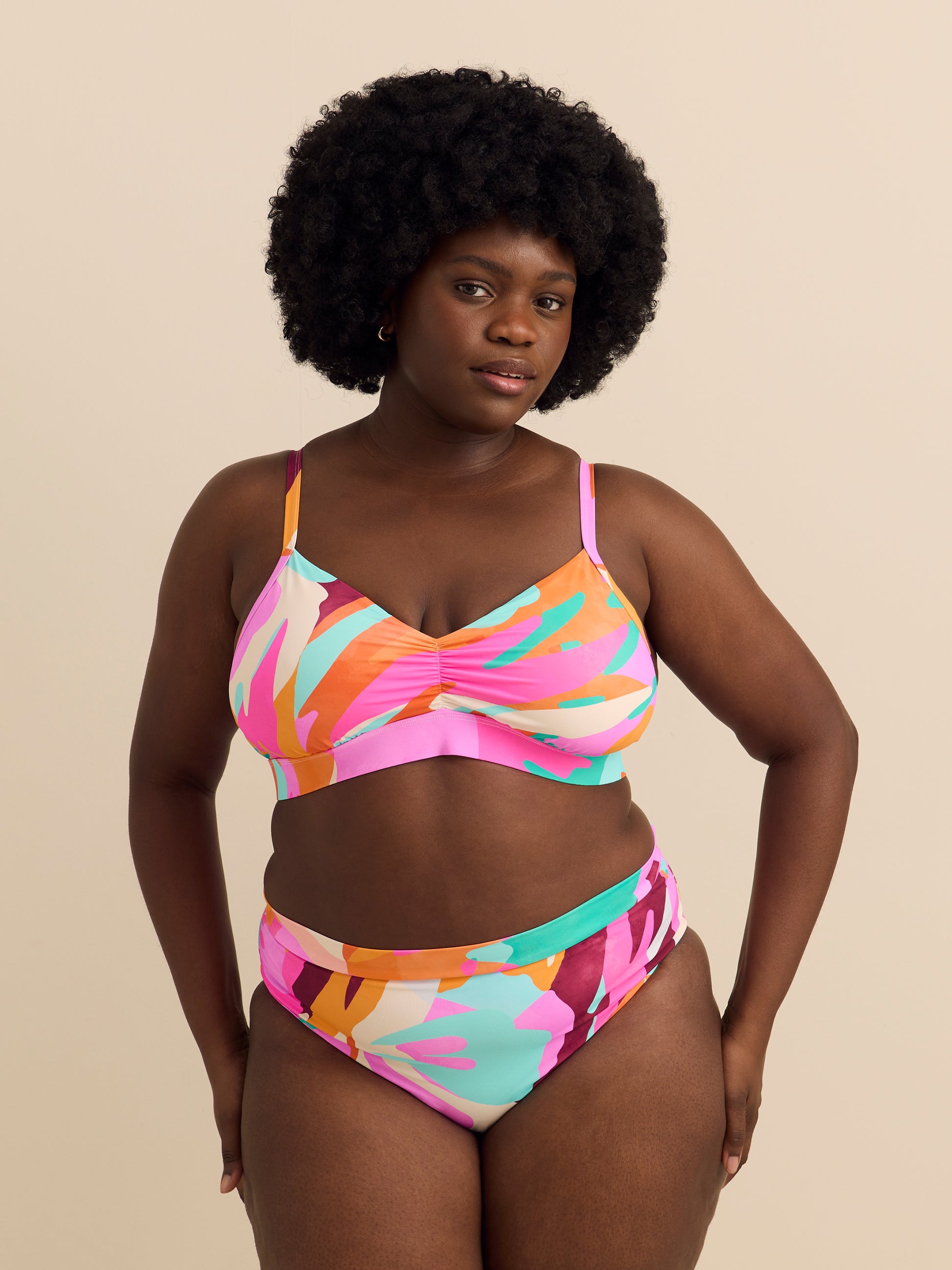 Drew Printed Fixed Triangle Bikini Top - Body Glove