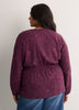 V-Neck Long-Sleeve Elastic-Waist Woven Blouse