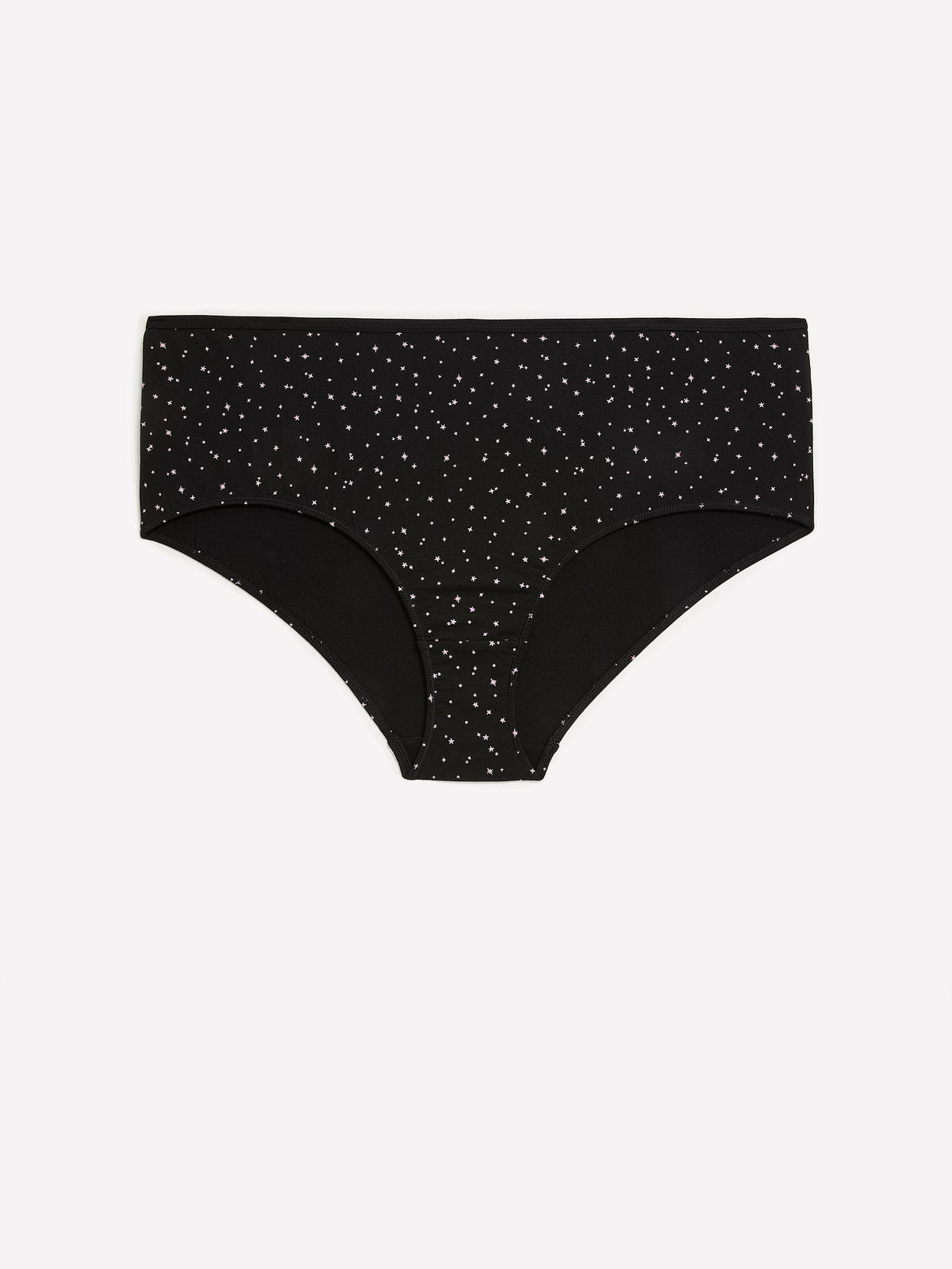 Black Star-Print Full Cotton Brief - tiVOGLIO