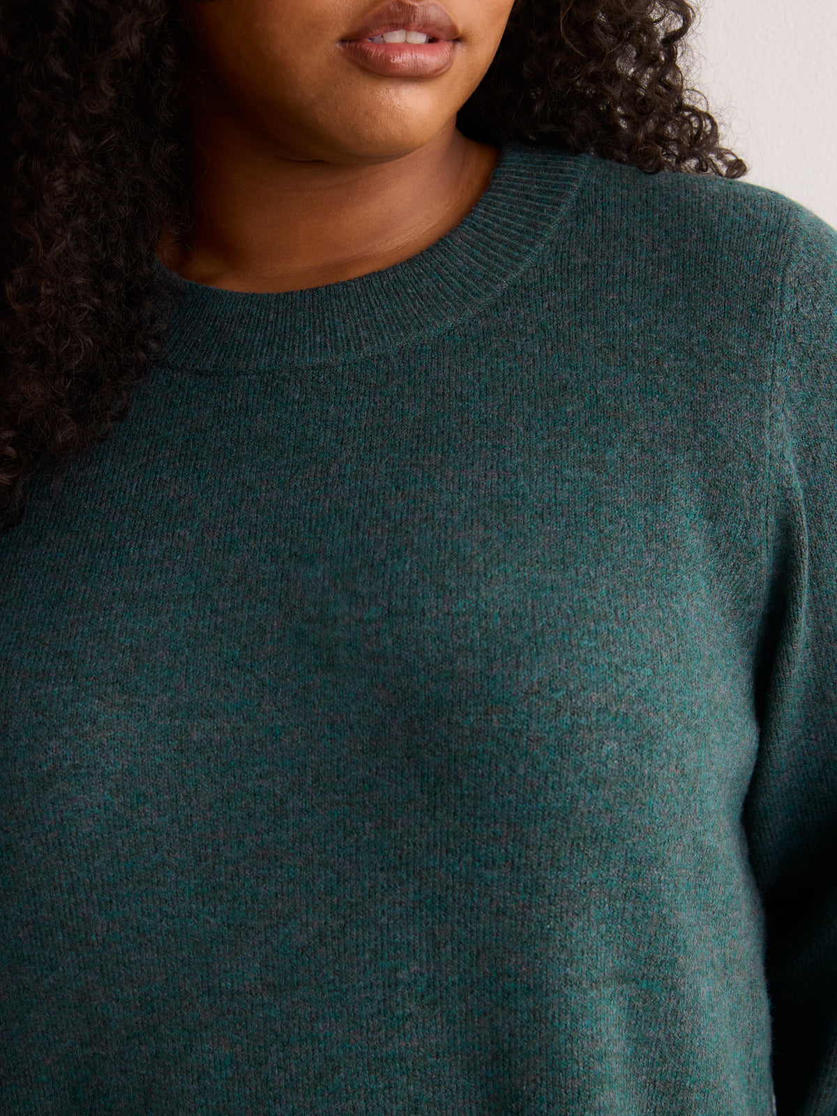 Crew-Neck Tunic Sweater