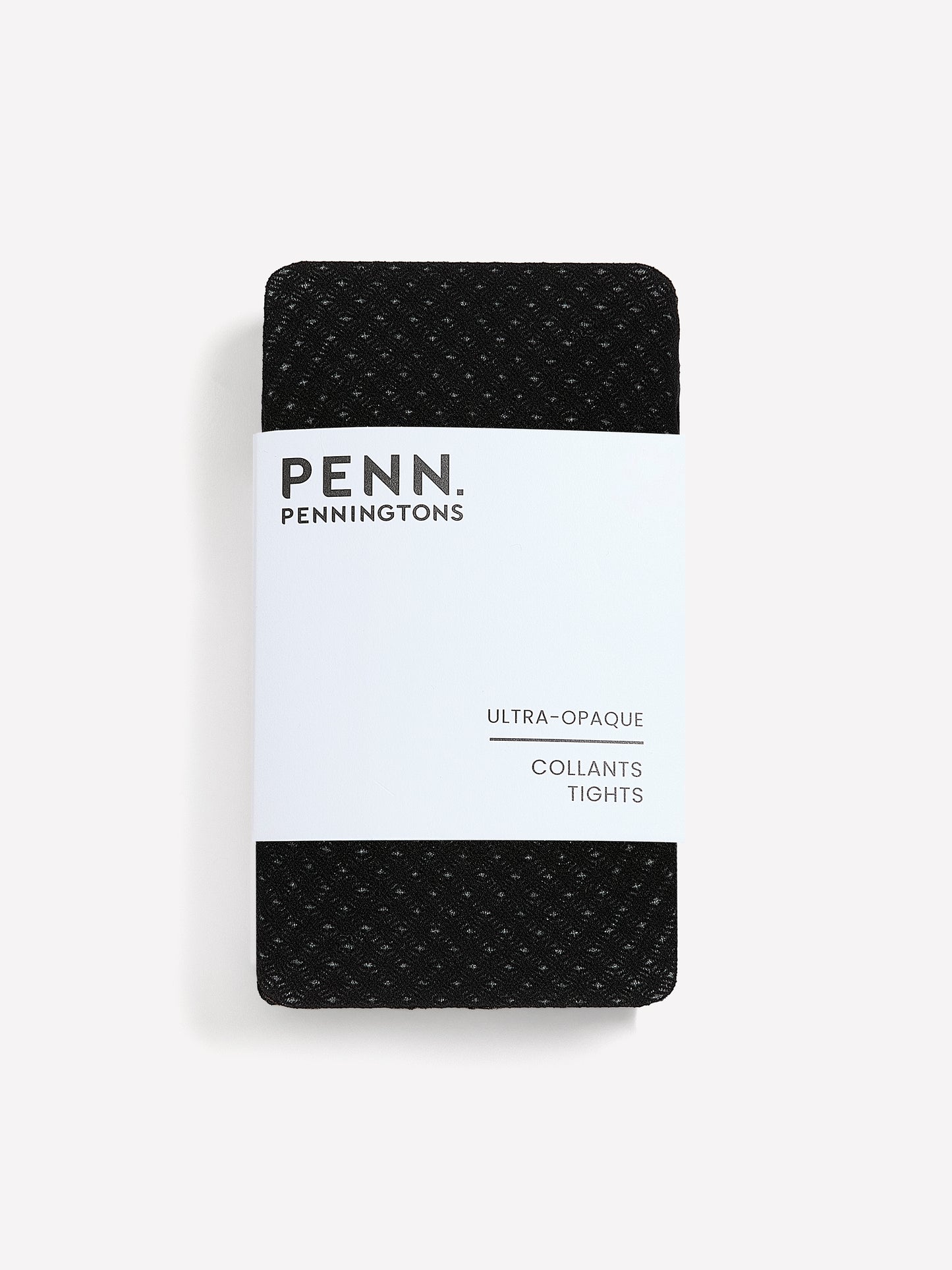 Black Fashion Tights with Mini Geometric Diamond Pattern