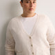 Loose Pointelle Knit Sweater Cardigan