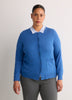 Responsible, Buttoned-Down Cotton Blend Crew Neck Cardigan