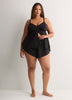 Sexy Black Shiny Microfibre Boxer - Déesse Collection