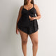 Sexy Black Shiny Microfibre Boxer - Déesse Collection