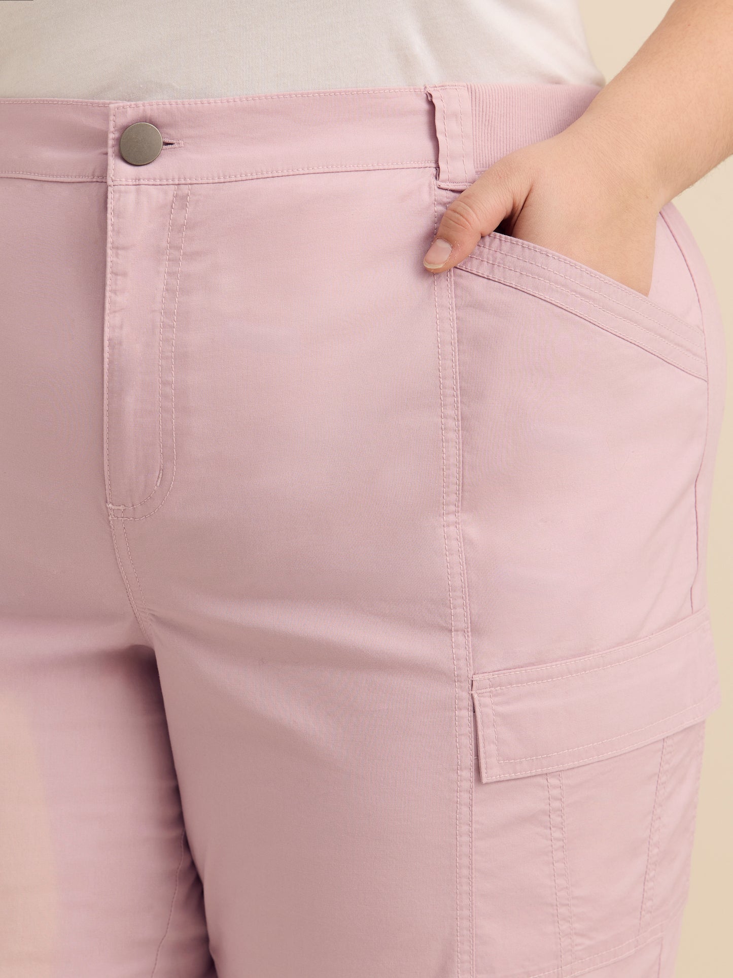 Bermuda uni avec poches cargo