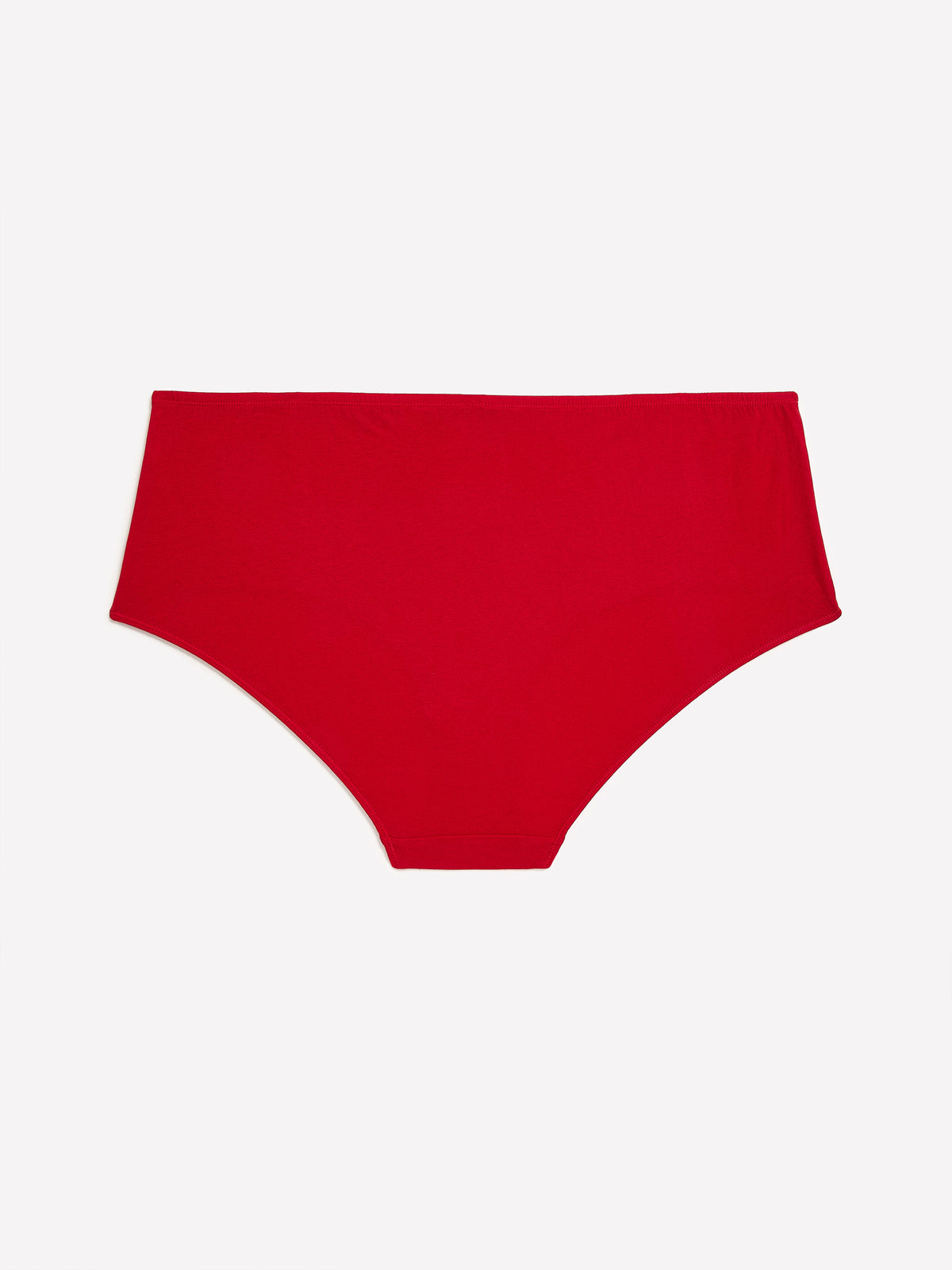 Red Cotton Full Brief with Heart Placement Print - tiVOGLIO