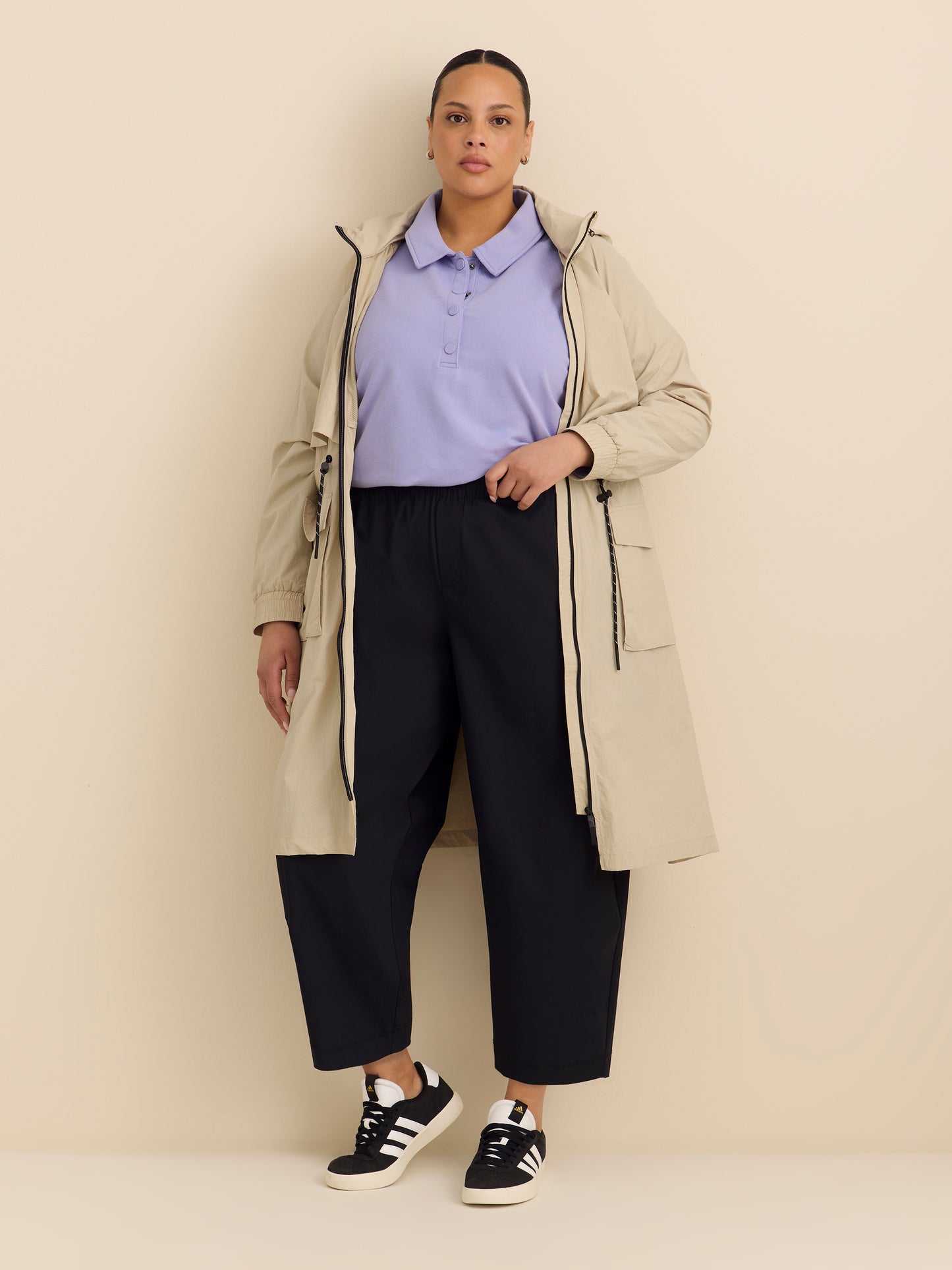 Pull-On Stretch Barrel-Leg Pants - ActiveZone