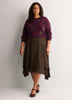 Purple Crew-Neck Jacquard Sweater