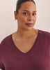 Boyfriend-Fit V-Neck T-Shirt - PENN. Essentials