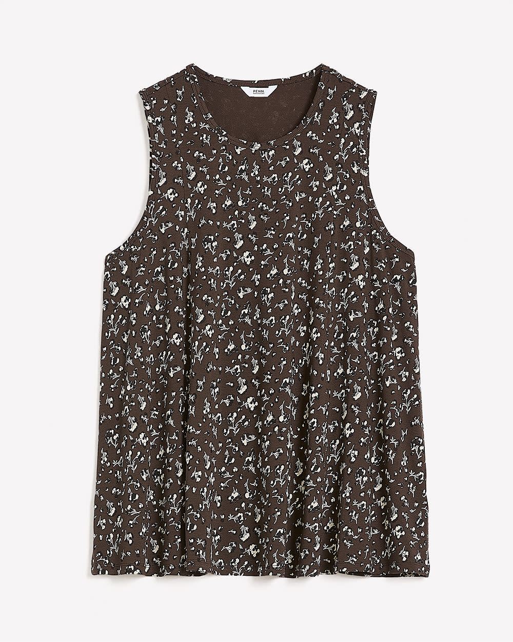 Printed Scoopneck Swing Cami with Princess Seams