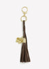 Key Chain Bag Charm with Tassel and Rose