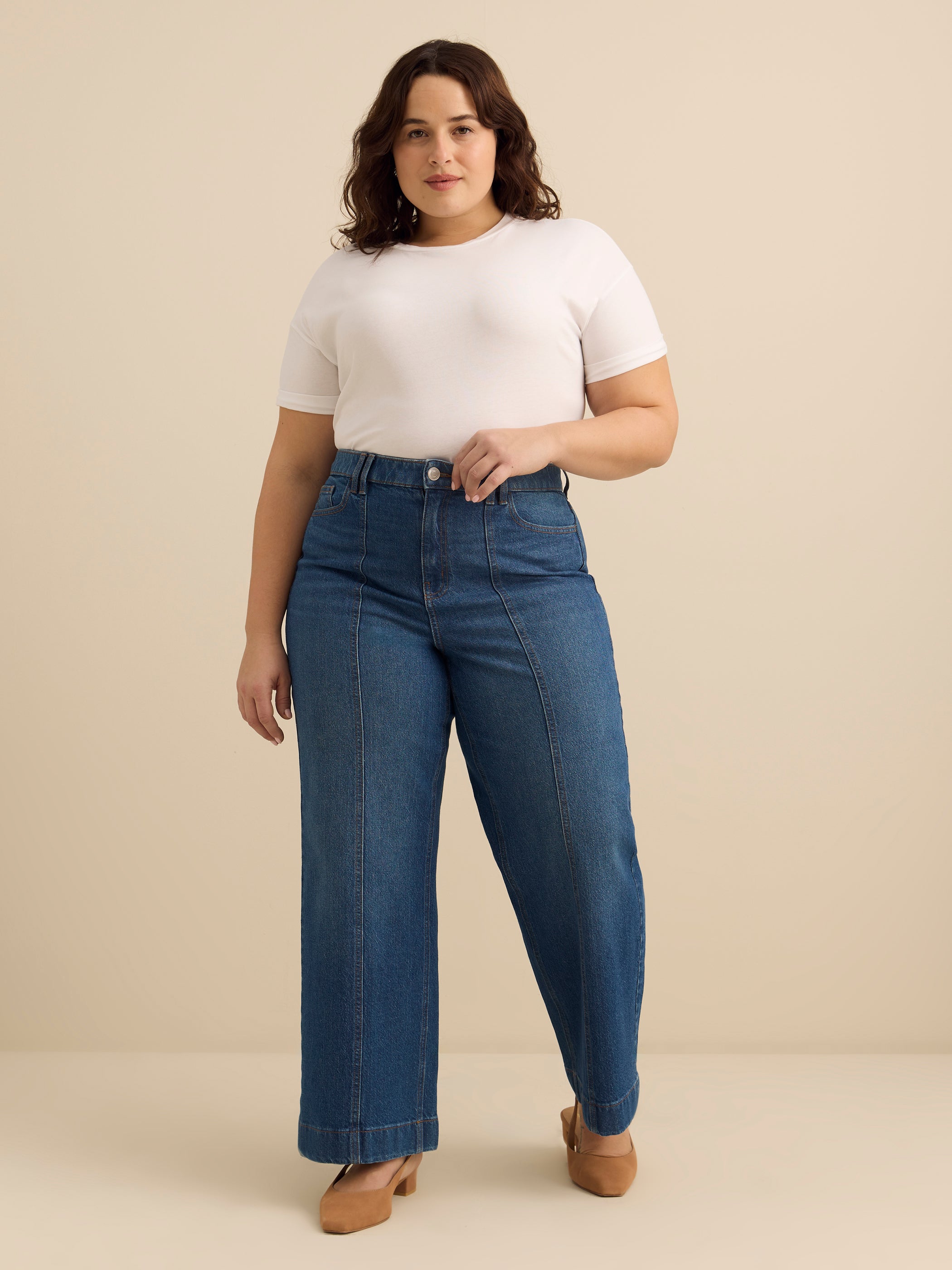 Jean coupe curvye à jambe évasée et taille haute - d/C JEANS