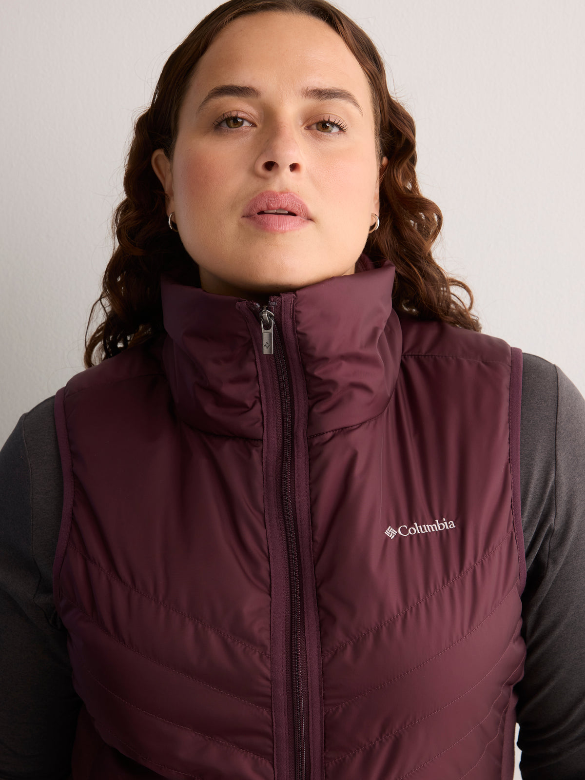 Mix It Around Long Vest II - Columbia