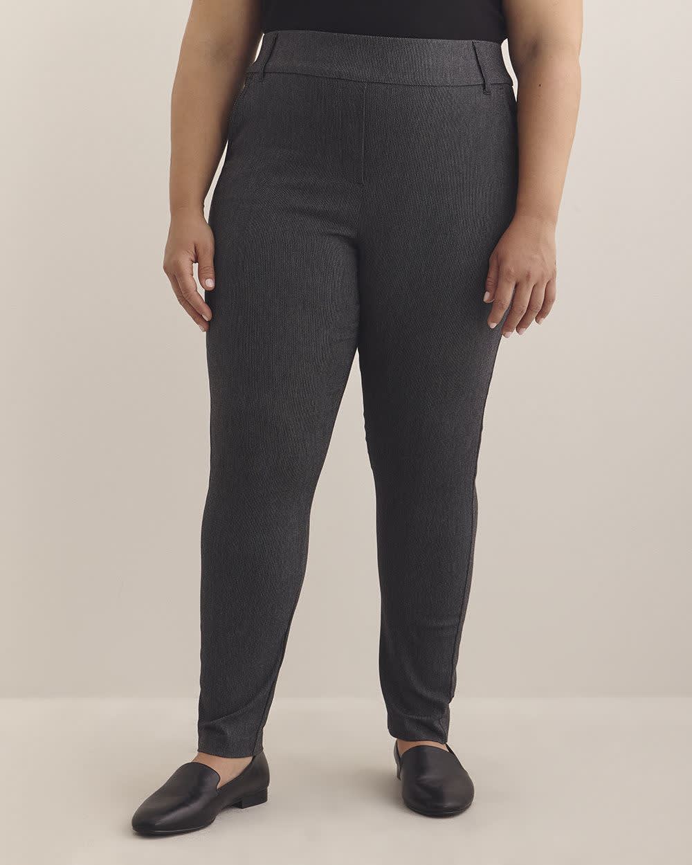 Petite, Grey Skinny-Leg Savvy Pant - PENN. Essentials