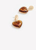 Heart-Shaped Tortoise Earrings
