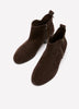 Extra Wide Width, Brown Suede Zipper Ankle Bootie