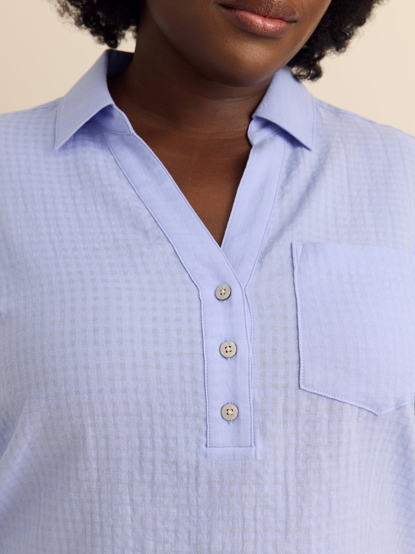 Relaxed Popover Loose Blouse - Addition Elle