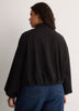 Dark Balloon-Hem Bomber Jacket