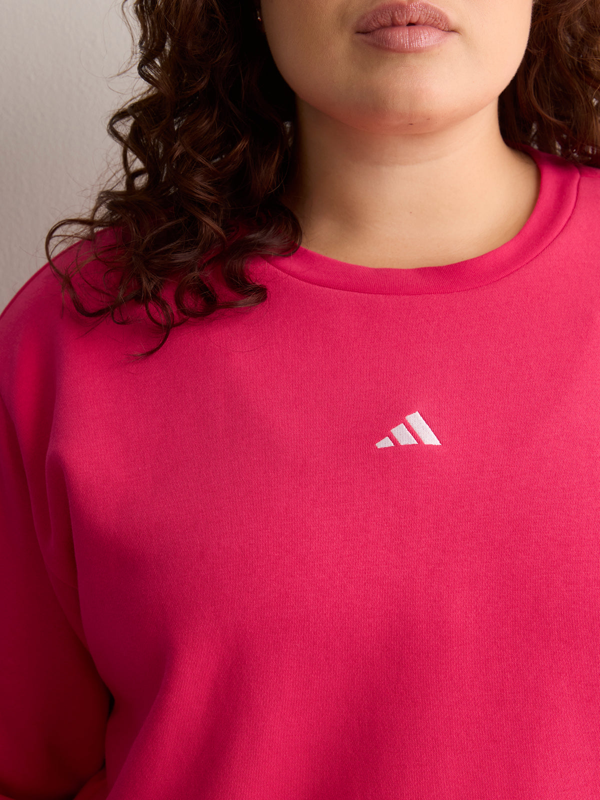Pink Feel Cozy Fleece Sweatshirt with Small Logo - adidas