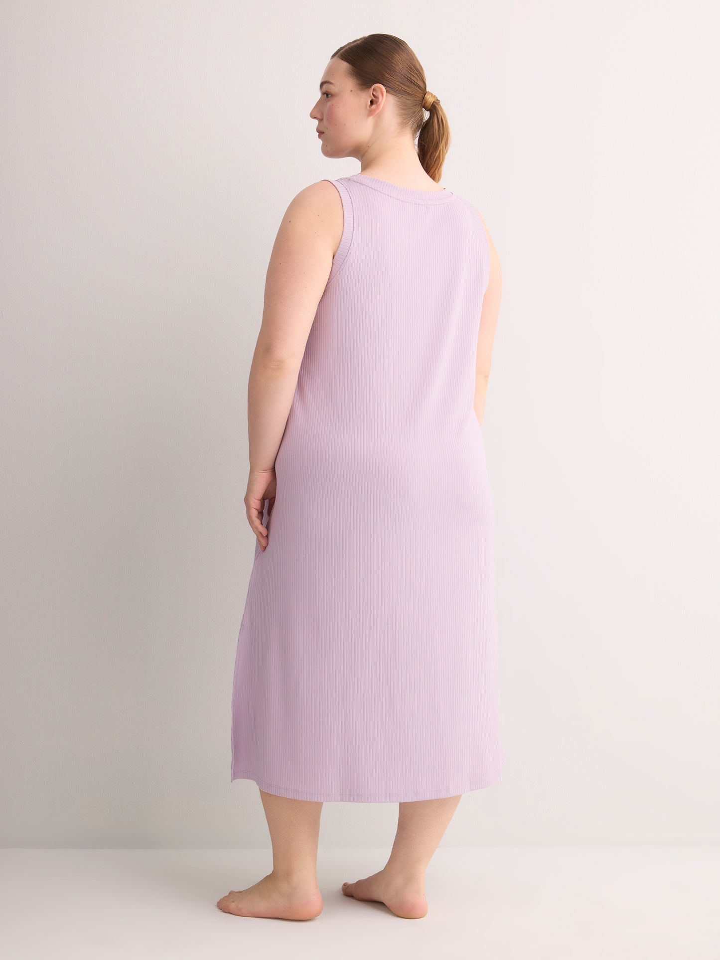Sleeveless Long Rib Knit Sleepshirt - ti Voglio